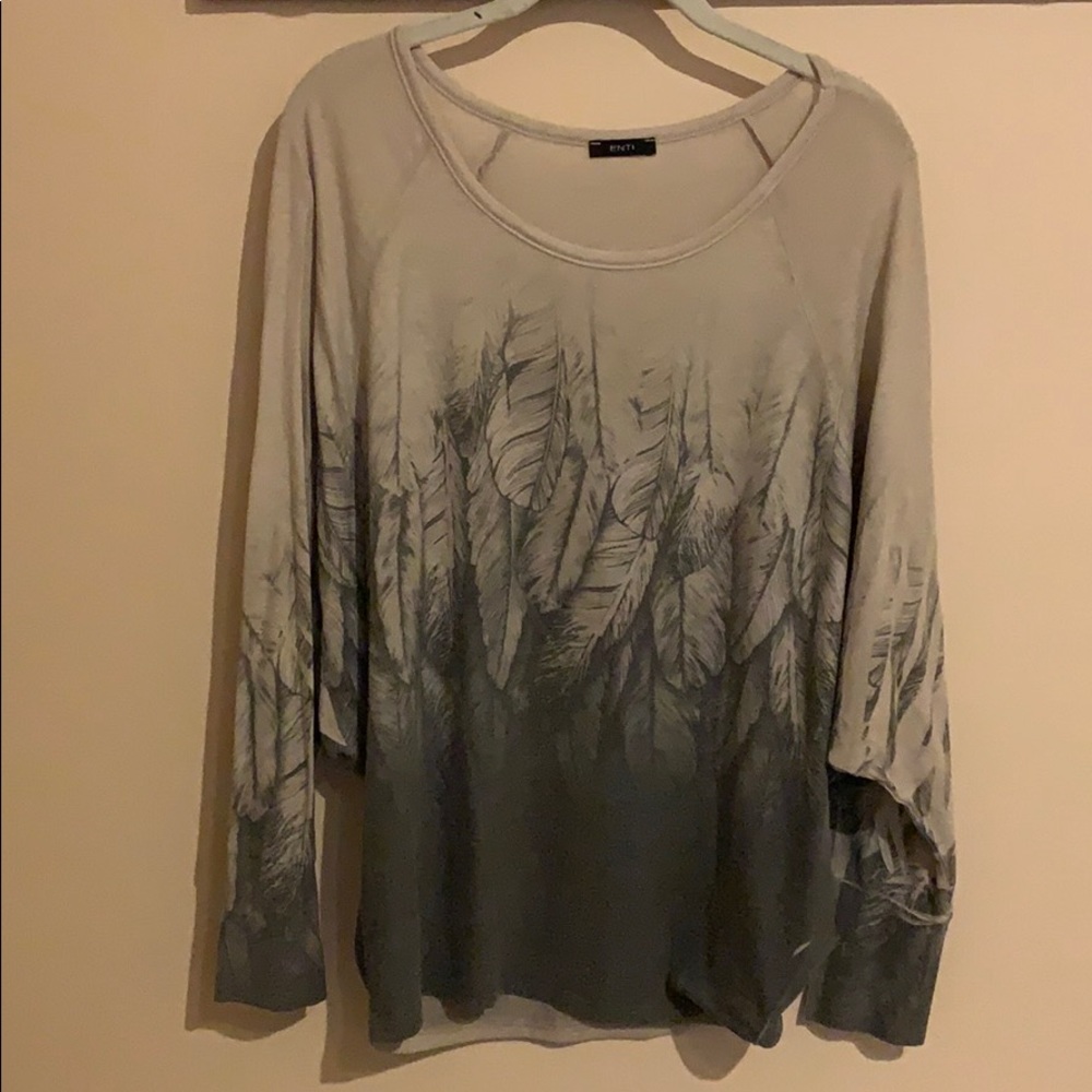 Boutique Feather Print Sweater